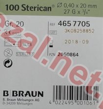 Igła BRAUN STERICAN 27Gx3/4" 0,40x20mm (ID1486) - Kliknij na obrazek aby go zamknąć