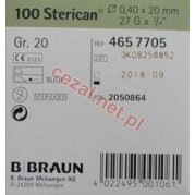 Igła BRAUN STERICAN 27Gx3/4" 0,40x20mm (ID1486)