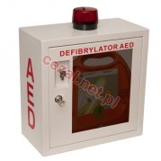 Szafka na defibrylator AED alarm dźwiękowy i świetlny, zamek (ID1270)