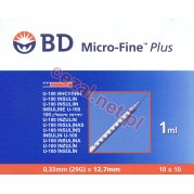 Strzykawka insulinowa 1ml U-100 BD Micro-Fine PLUS 29G 0,33x12,7mm (ID1490)
