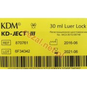 Strzykawka 30 ml KDM KD-JECT III LUER LOCK 3 częściowa (ID2770)