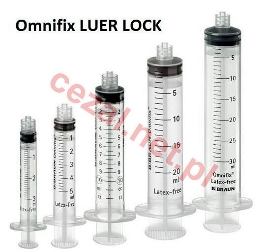 Strzykawki 3-częściowe B.Braun OMNIFIX Luer Lock bez PCV pojemność 5 ml ref. 4617053V (ID3298) - Kliknij na obrazek aby go zamknąć