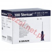 IGŁY STERICAN INIEKCYJNE 0.60 X 25 MM 23G Gr.16 A'100 REF. 4657667 B.BRAUN (ID3255)