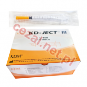 Strzykawka KD-JECT III U-100 30G X 1/2 0,30X12,70 INSULINOWA (ID3398)