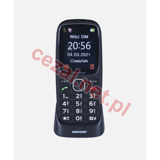 Mescomp MT180 SOS Hektor Elegant Telefon komórkowy dla seniorów (ID3399) - Kliknij na obrazek aby go zamknąć