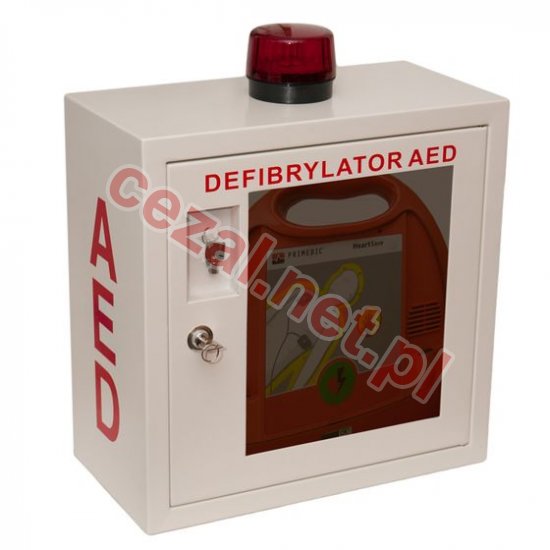 Szafka na defibrylator AED alarm dźwiękowy i świetlny, zamek (ID1270) - Kliknij na obrazek aby go zamknąć