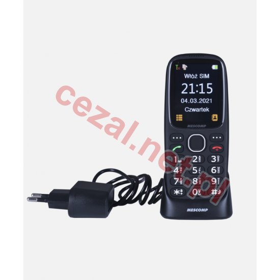 Mescomp MT180 SOS Hektor Elegant Telefon komórkowy dla seniorów (ID3399) - Kliknij na obrazek aby go zamknąć