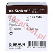 Igły iniekcyjne BRAUN STERICAN 0,45 x 25 26G x 1/2`` 4657683 (100 szt.) (ID3292)