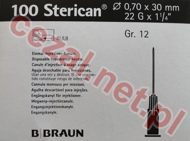 Igła BRAUN STERICAN 22G 0,70x30mm (ID1460) - Kliknij na obrazek aby go zamknąć