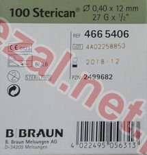 Igła BRAUN STERICAN 27Gx1/2" 0,40x12mm (ID1485) - Kliknij na obrazek aby go zamknąć