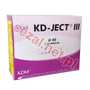 Strzykawka KD-JECT III U 40 1ML Insulinowa 27g /0,40x13mm/ (ID3321)