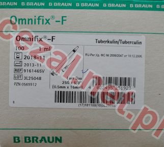 Strzykawka 1ml Omnifix-F BRAUN luer-duo 25Gx5/8" 0,5x16mm (ID1461) - Kliknij na obrazek aby go zamknąć